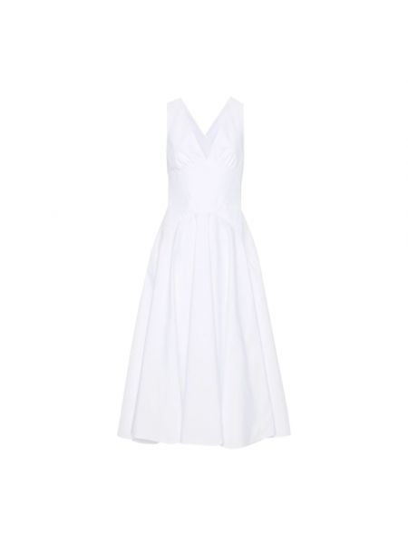 Biała sukienka midi Alaïa