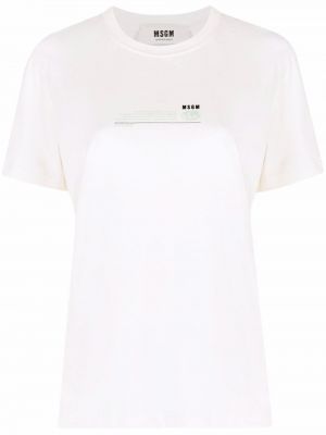 Camiseta con estampado Msgm blanco