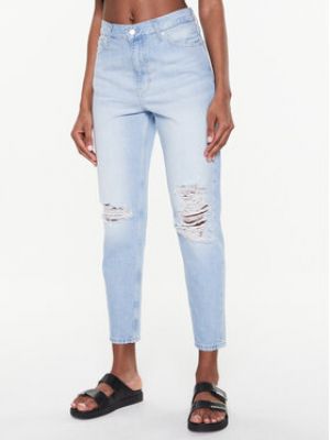 Boyfriendy Calvin Klein Jeans - niebieski