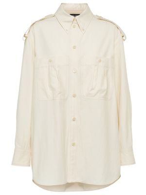 Bavlnená košeľa Isabel Marant biela