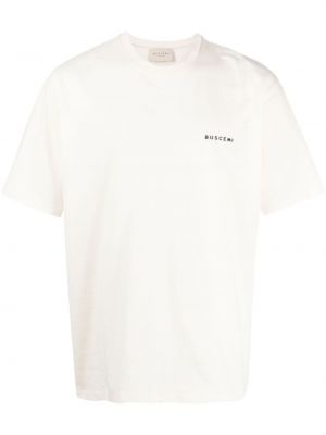 Βαμβακερή μπλούζα με σχέδιο Buscemi λευκό