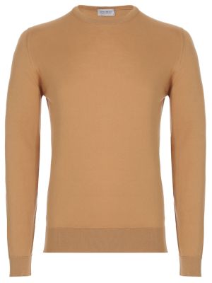 Хлопковый свитер John Smedley коричневый