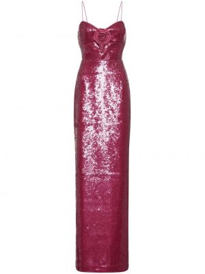 Koktejlové šaty s flitry Rebecca Vallance růžové