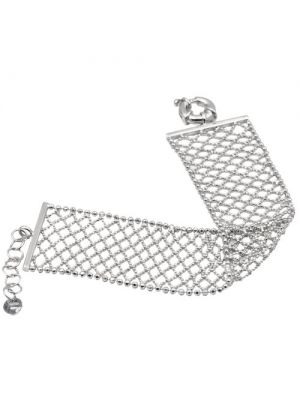 Браслет SI - Stile Italiano Sondrio с диамантовой обработкой из серебра с покрытием белым родием