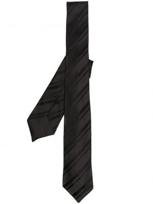 Вратовръзка на райета Saint Laurent черно