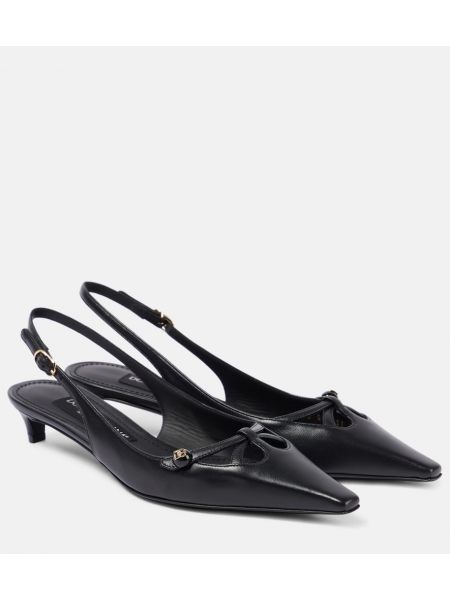 Pumps i läder med slingback Dolce&gabbana svart