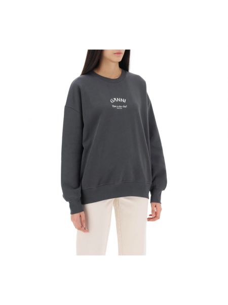 Casual oversize hoodie mit print Ganni