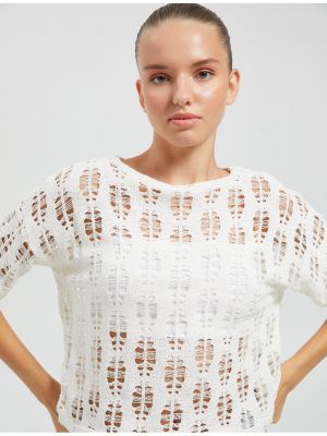 Διάτρητη μακρυμάνικη μπλούζα με κοντό μανίκι Koton