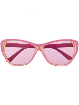 Pruhované sluneční brýle s potiskem Karl Lagerfeld růžové
