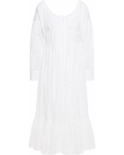 Bílé šaty bavlněné pruhované Solid & Striped