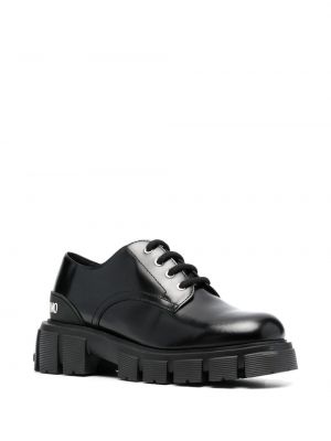 Chaussures oxford en cuir Love Moschino noir