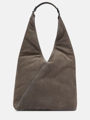 Semišová nákupná taška Brunello Cucinelli sivá
