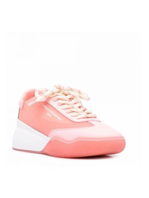 Sneakersy sznurowane koronkowe Stella Mccartney różowe