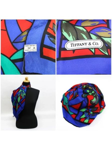 Bufanda de seda Tiffany & Co. Pre-owned azul