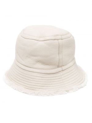 Oboustranný klobouk Yves Salomon bílý