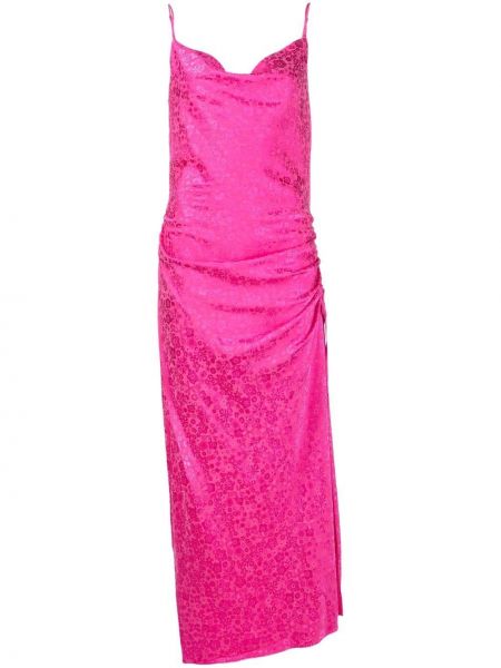 Φλοράλ μάξι φόρεμα με σχέδιο P.a.r.o.s.h. ροζ
