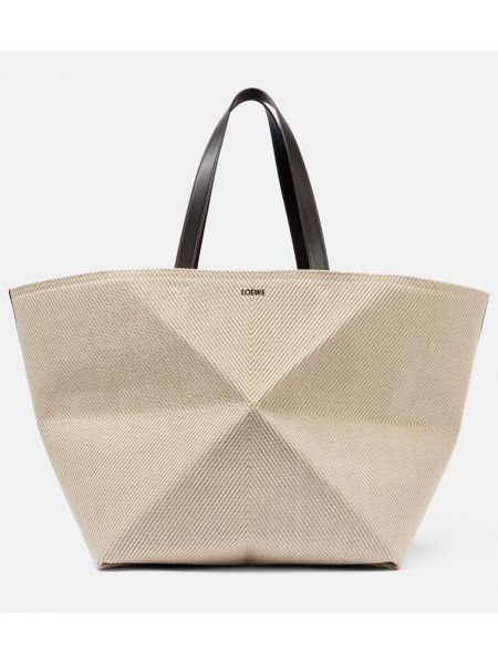 Jacquard stora väskor Loewe beige