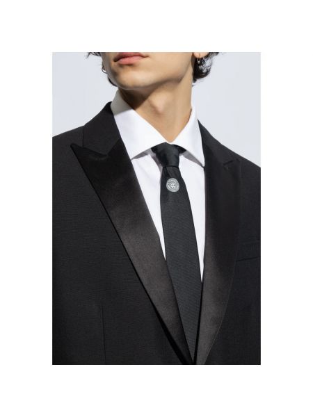 Corbata de seda Versace negro