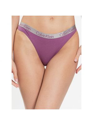 Chiloți tanga Calvin Klein Underwear violet