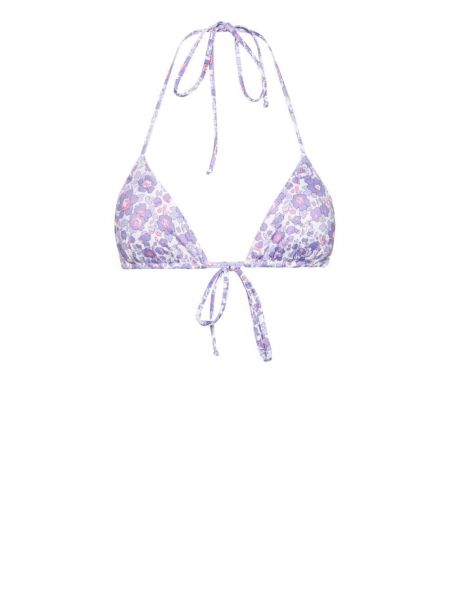 Bikini s cvjetnim printom s printom Mc2 Saint Barth ljubičasta