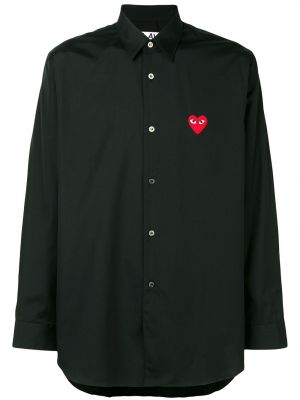 Camisa con corazón Comme Des Garçons Play negro