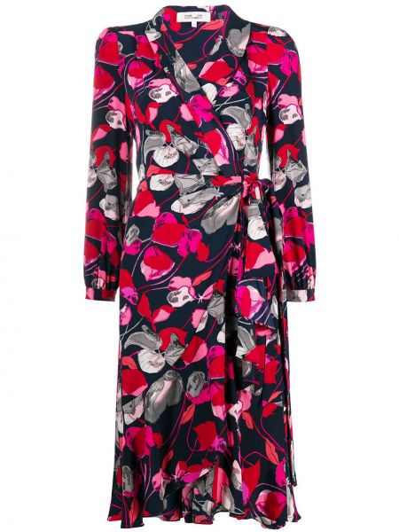 Vestido de flores con estampado Dvf Diane Von Furstenberg rosa