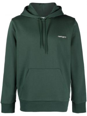 Hoodie med broderi Carhartt Wip grön