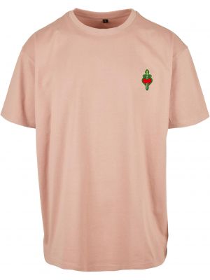 Polo marškinėliai oversize Mt Upscale rožinė