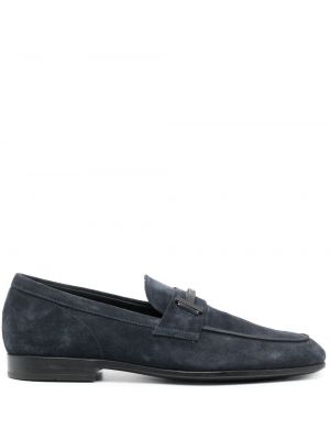 Semišové loafersy Tod's modrá