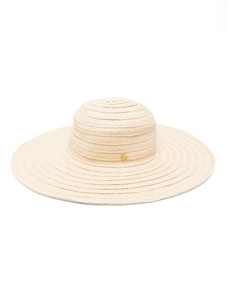 Широкопола шапка за слънце Lauren Ralph Lauren бежово