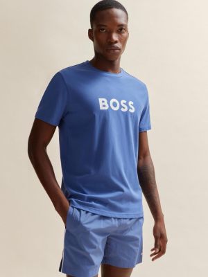 Tričko s krátkými rukávy Boss modré