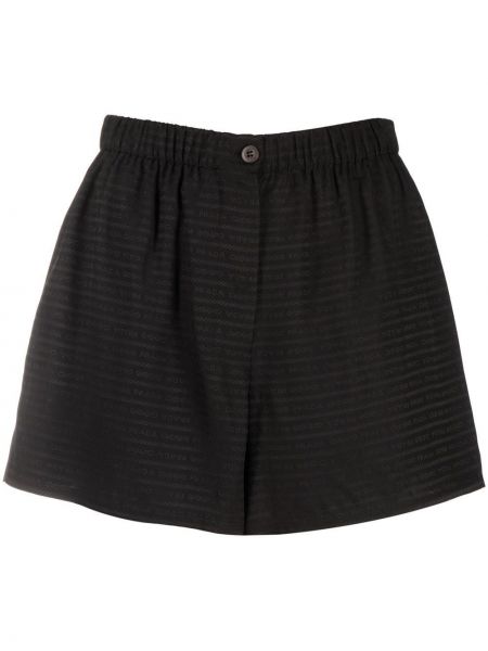 Jacquard silke shorts Prada svart