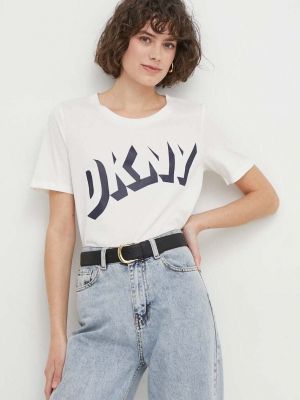 Памучна тениска Dkny бяло