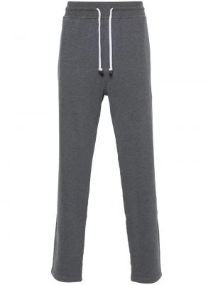 Sportovní kalhoty jersey Brunello Cucinelli šedé