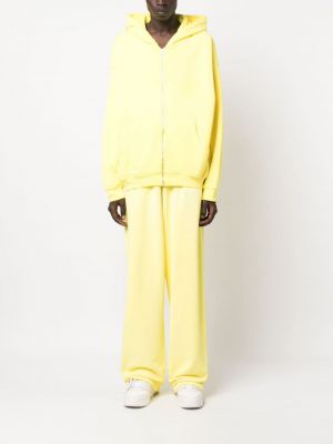 Bavlněná bunda s kapucí Mainless žlutá