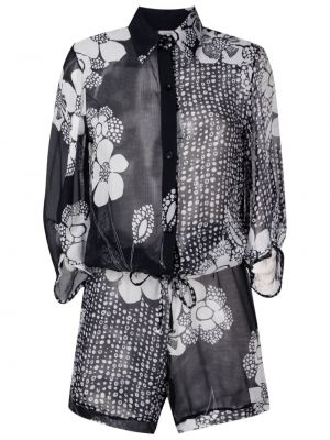 Φλοράλ ολόσωμη φόρμα με σχέδιο με διαφανεια Amir Slama