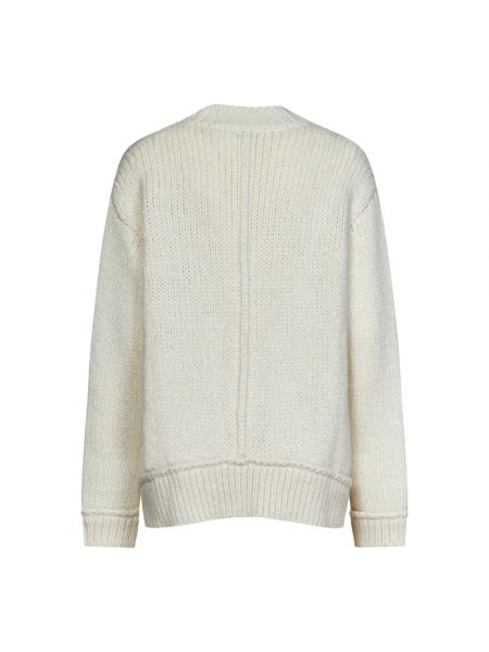Sweter z dekoltem w serek Tom Ford biały