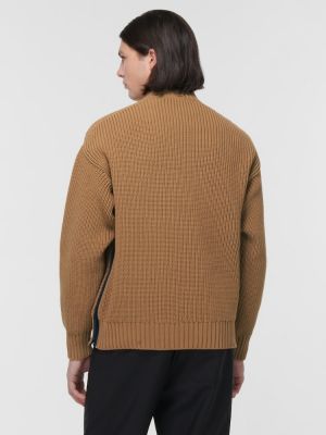 Sweter Sacai brązowy