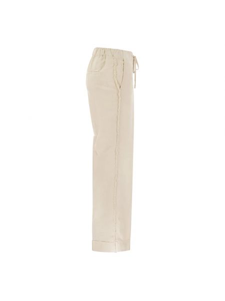 Pantalones de chándal con flecos de lino Peserico beige