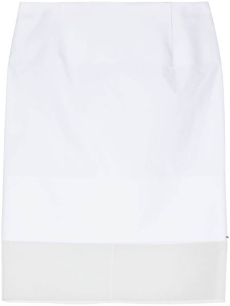 Φούστα με διαφανεια Sportmax λευκό