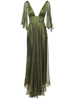 Rochie lunga de mătase Maria Lucia Hohan verde