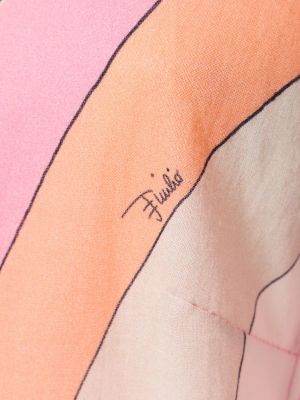 Muslino medvilninis mini suknele Pucci rožinė