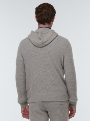 Kašmira kapučdžemperis Polo Ralph Lauren pelēks