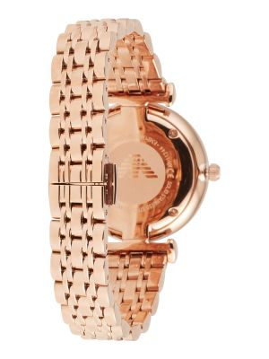 Rožinio aukso laikrodžiai Emporio Armani auksinė