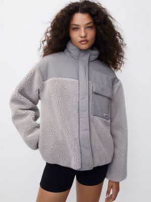 Prehodna jakna Pull&bear siva