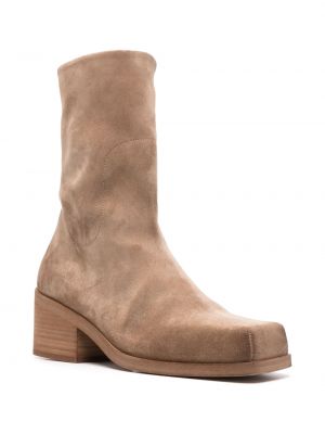 Ankle boots zamszowe na obcasie Marsell