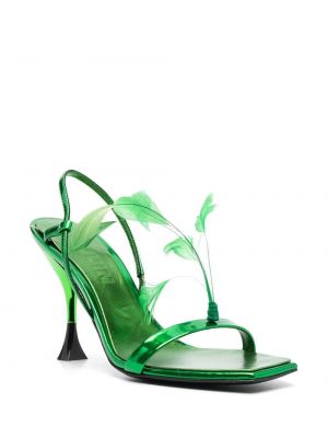 Sandály z peří 3juin zelené
