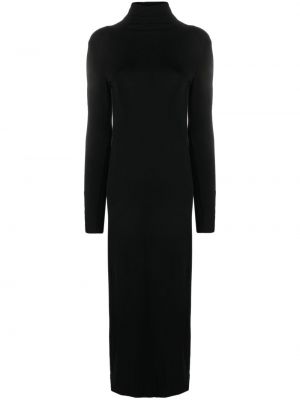 Sukienka długa z dżerseju Thom Krom czarna