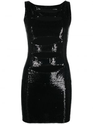 Oprijeta mini obleka s cekini Loulou črna
