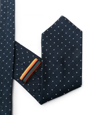 Puntíkatá hedvábná kravata Paul Smith modrá